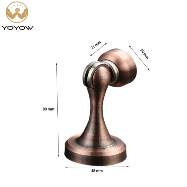 Magnetic Door Catch Stops Zinc Alloy Floor Suction Wooden Door Strong Magnet Door Stopper