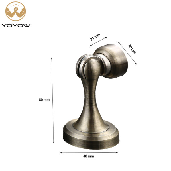 Magnetic Door Catch Stops Zinc Alloy Floor Suction Wooden Door Strong Magnet Door Stopper