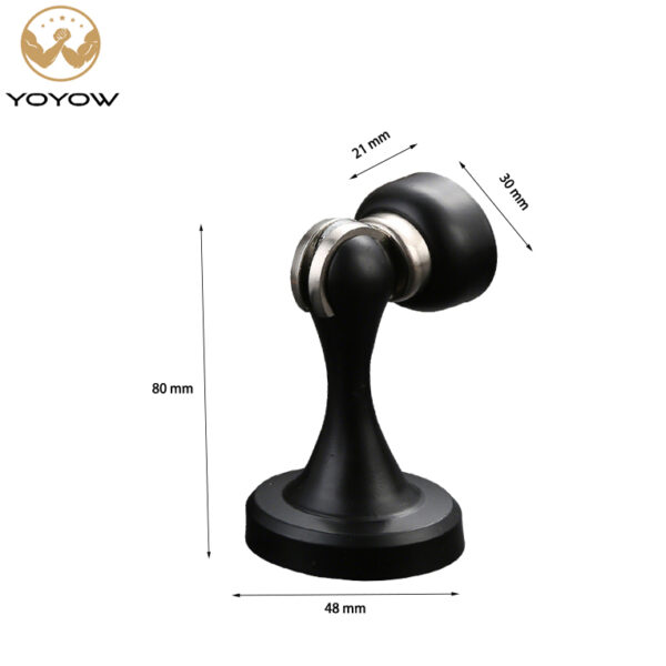Magnetic Door Catch Stops Zinc Alloy Floor Suction Wooden Door Strong Magnet Door Stopper