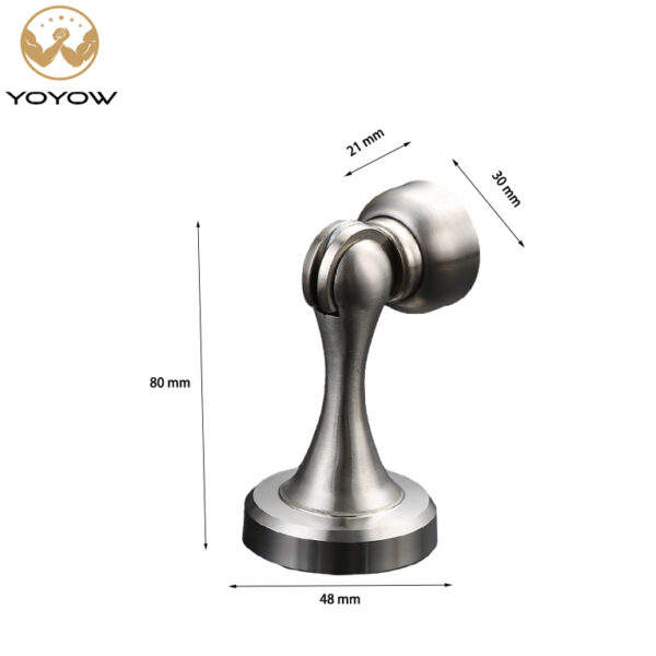 Magnetic Door Catch Stops Zinc Alloy Floor Suction Wooden Door Strong Magnet Door Stopper