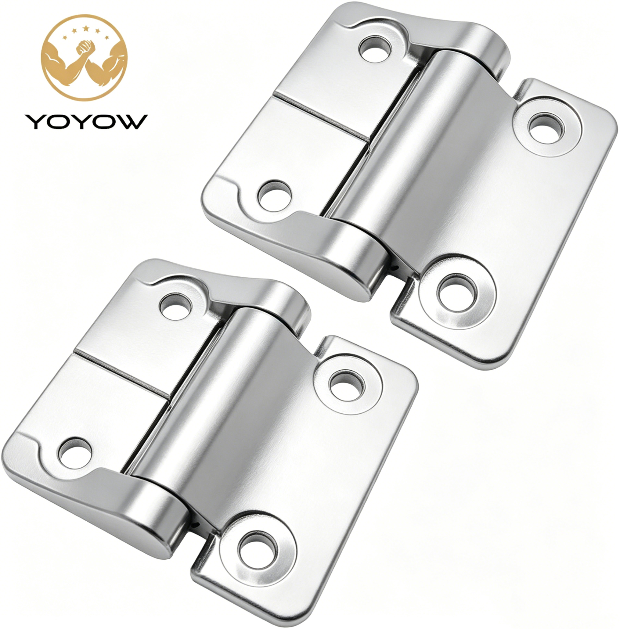 Silver Zinc Alloy Constant Torque Hinge Adjustable Friction Damping Any Stop Position Control Hinge Replacement For Southco E6 Series