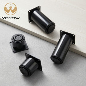Telescopic Adjustable Stainless Steel Furniture Leg Matte Black Gold Chrome Round Tube Sofa Bed Cabinet Support Feet